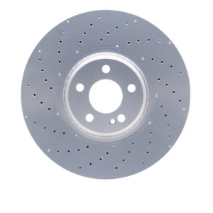 Mercedes-Benz C450 AMG Brake Rotor (1) - Front - R1 Concepts - Hi-Carbon Alloy GeoMET Rotor - Drilled - `16-`23